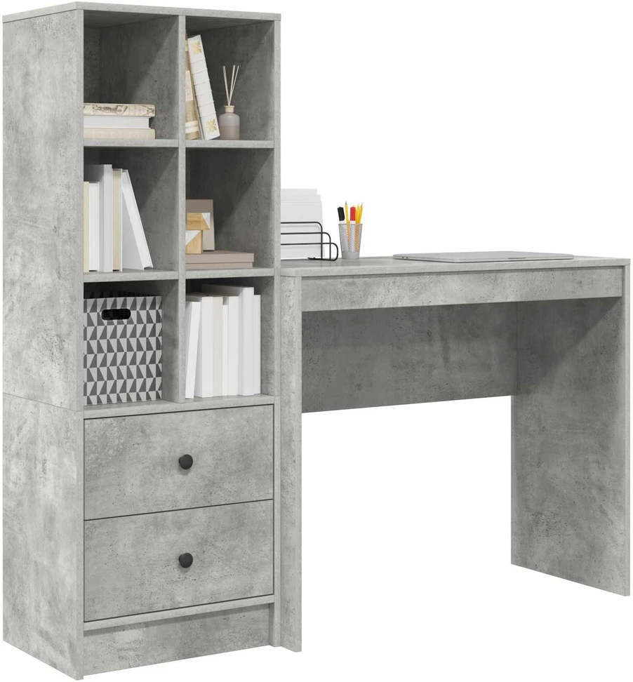 Stalas Betono pilka 135,5 x 40 x 127 cm 2 vnt.