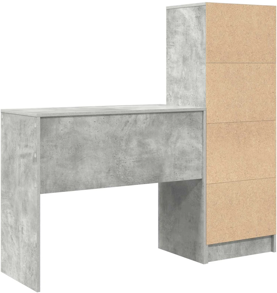 Stalas Betono pilka 135,5 x 40 x 127 cm 2 vnt.