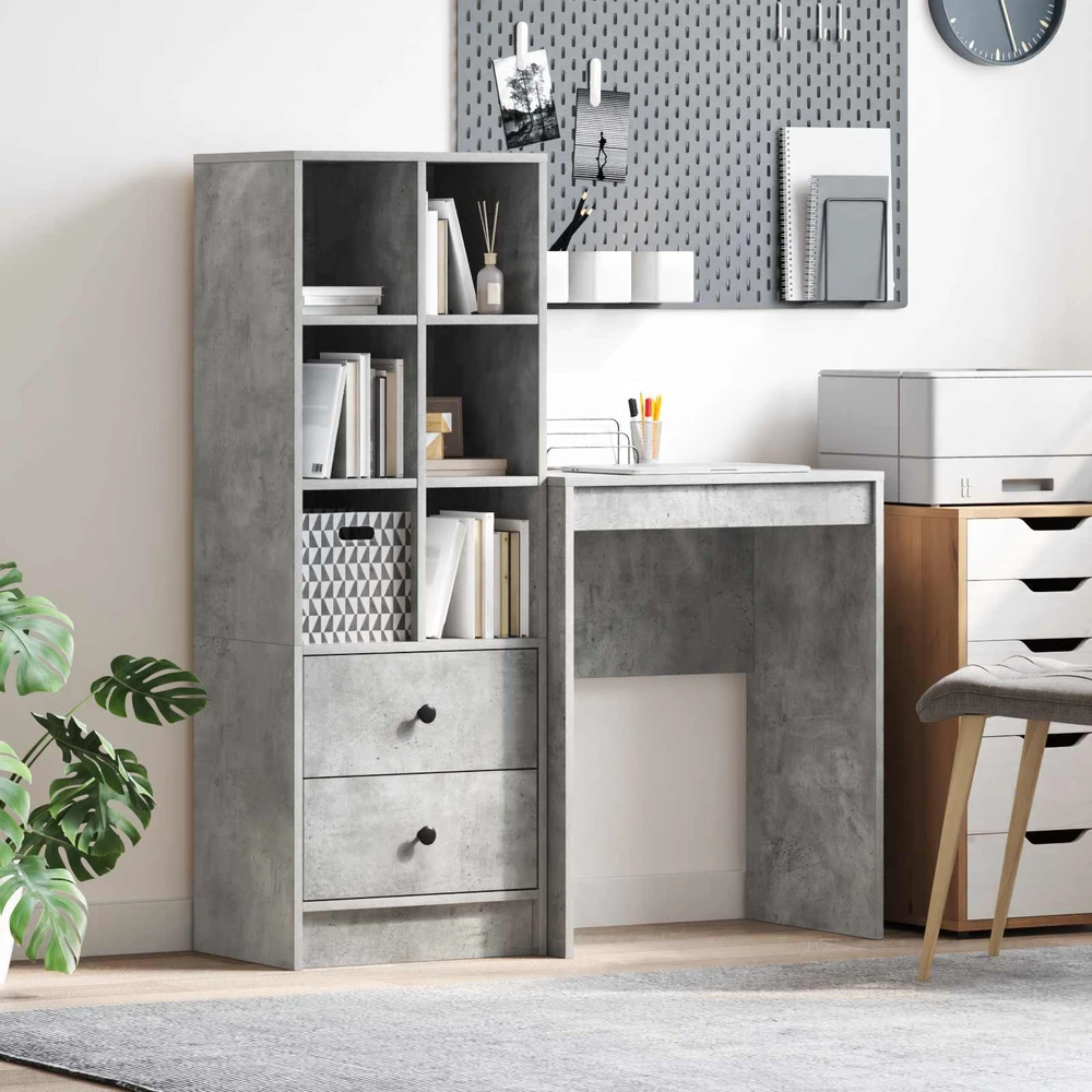 Stalas Betono pilka 105,5 x 34 x 127 cm 2 vnt.