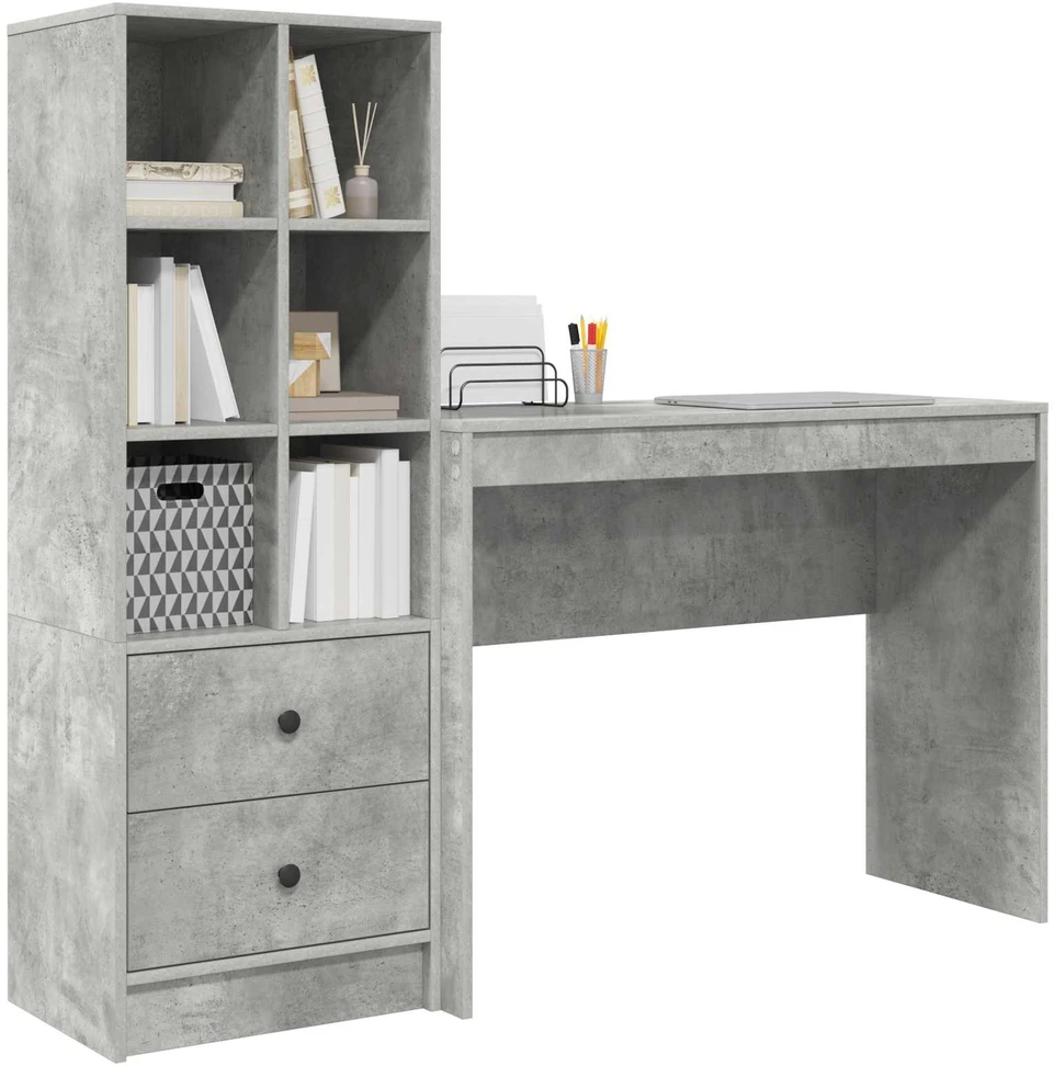 Stalas Betono pilka 145,5 x 40 x 127 cm 2 vnt.