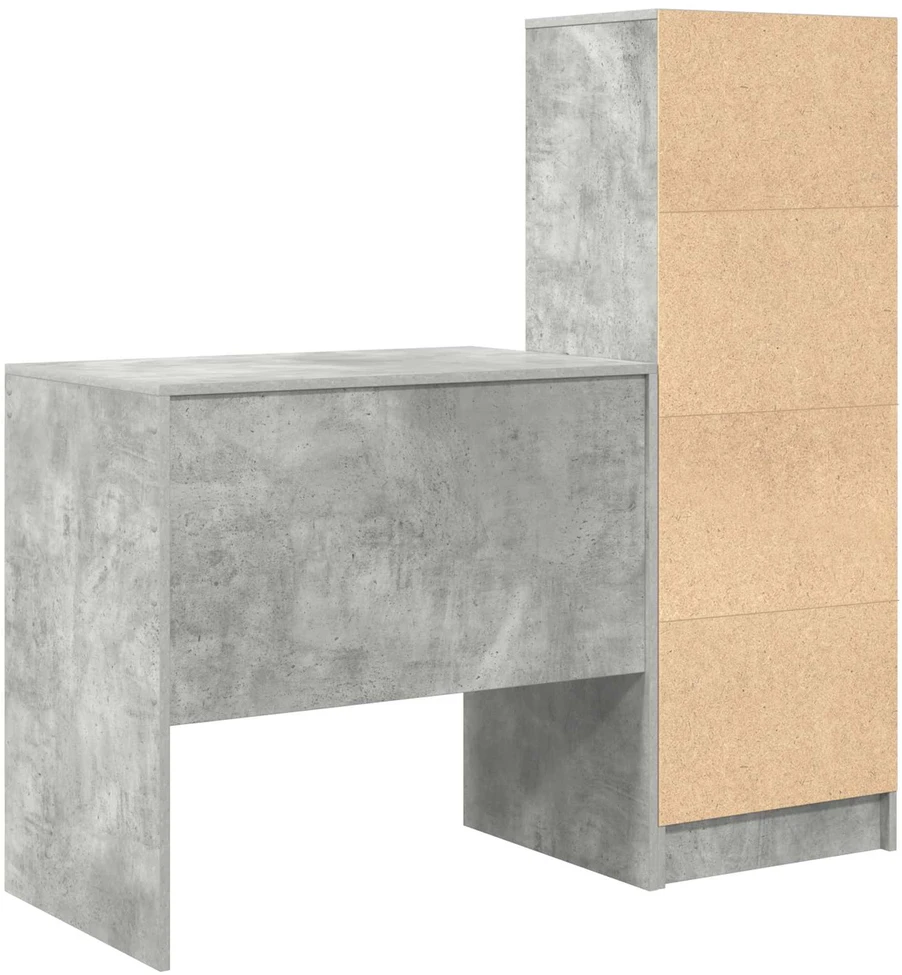 Stalas Betono pilka 125,5 x 50 x 127 cm 2 vnt.