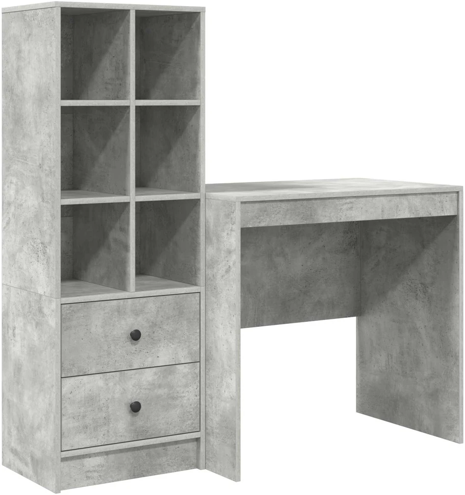 Stalas Betono pilka 125,5 x 50 x 127 cm 2 vnt.