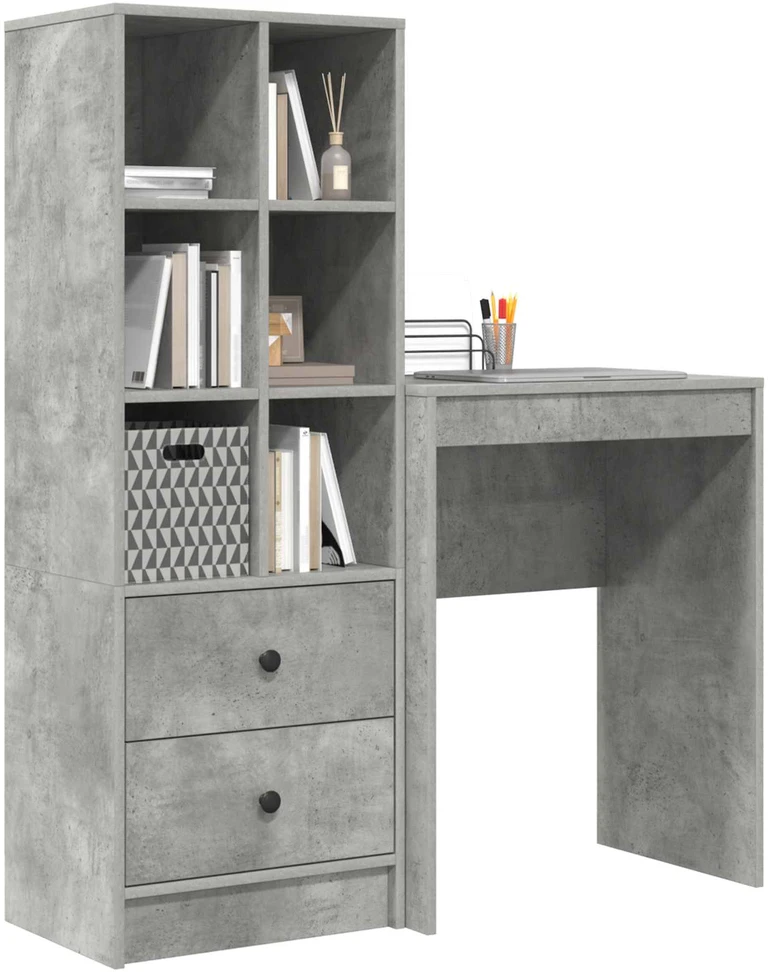 Stalas Betono pilka 105,5 x 34 x 127 cm 2 vnt.
