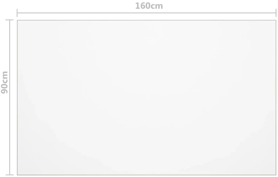 Stalo apsauga, permatoma, 160x90cm, 2mm, PVC