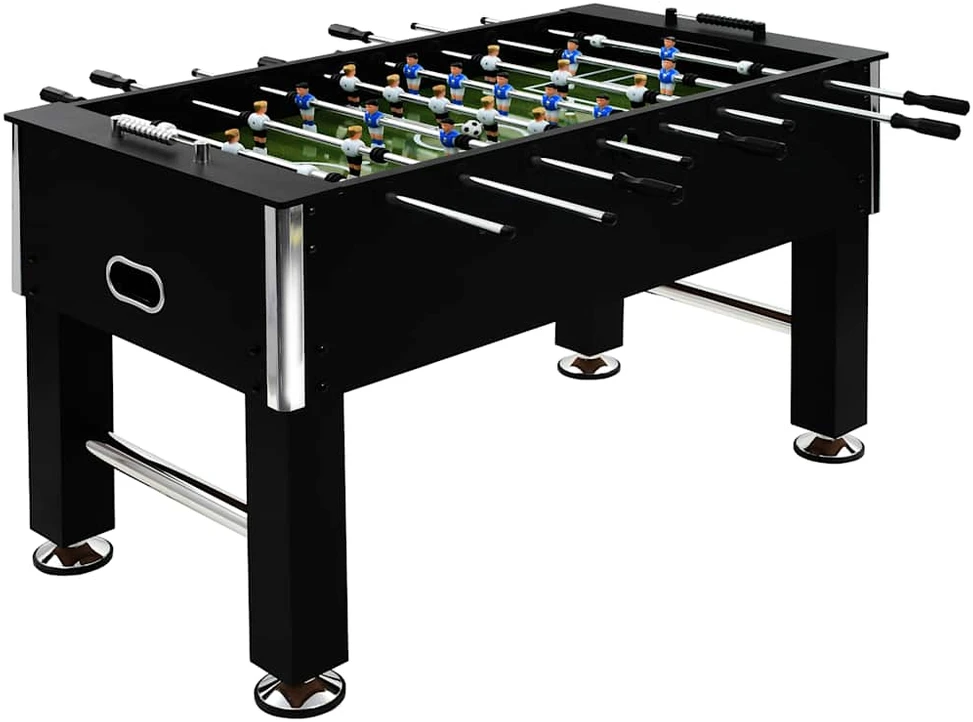 Stalo futbolo stalas, juodas, plienas, 60kg, 140x74,5x87,5cm