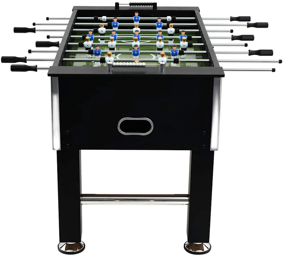 Stalo futbolo stalas, juodas, plienas, 60kg, 140x74,5x87,5cm
