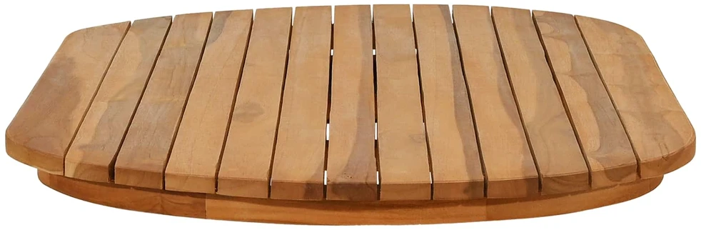 Stalo viršus 100 x 50 x 3,5 cm Ovalo Kieto teka medžio Natūrali