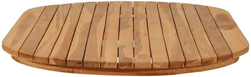 Stalo viršus 110 x 55 x 3,5 cm Ovalo Kieto teka medžio Natūrali