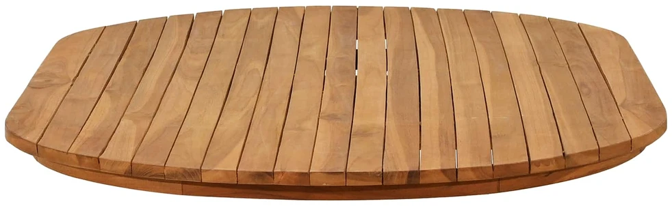 Stalo viršus 120 x 70 x 3,5 cm Ovalo Kieto teka medžio Natūrali