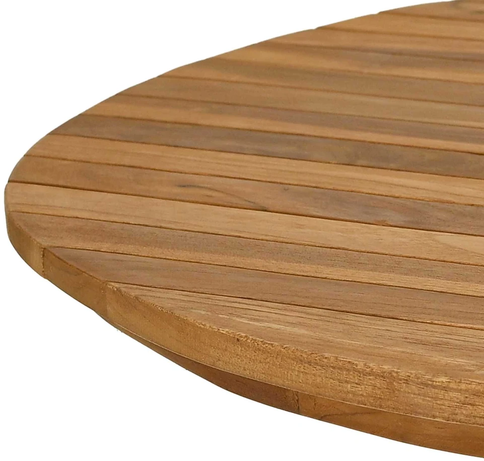 Stalo viršus 120 x 70 x 3,5 cm Ovalo Kieto teka medžio Natūrali