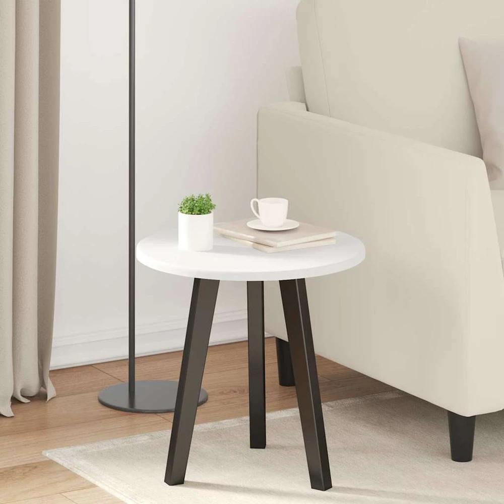 Stalo viršus Ø 40 x 1,5 cm Apvali Apdirbta mediena Balta