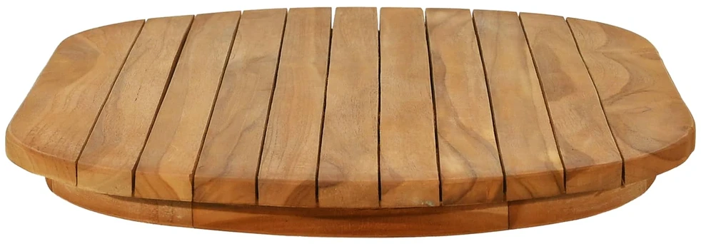 Stalo viršus 80 x 40 x 3,5 cm Ovalo Kieto teka medžio Natūrali