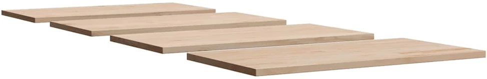 Stalviršiai, 4vnt., 100x50x2,5cm, pušies masyvas, stačiakampiai