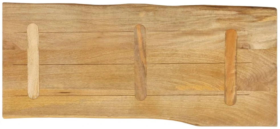 Stalviršis, 100x40x2,5cm, mango masyvas, su gyvu kraštu