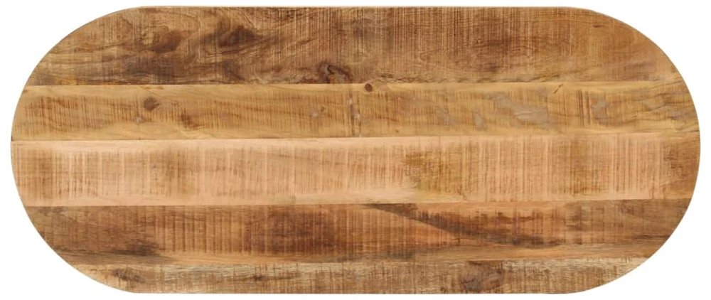 Stalviršis, 100x40x3,8cm, neapdorotas mango masyvas, ovalus