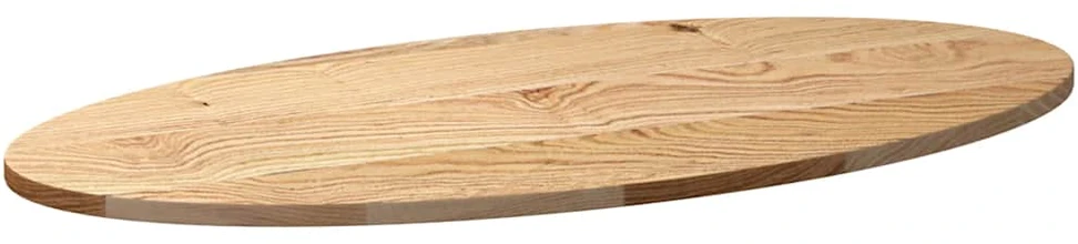 Stalviršis, 100x50x2 cm, ąžuolo medienos masyvas, ovalo formos