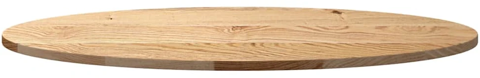 Stalviršis, 100x50x2 cm, ąžuolo medienos masyvas, ovalo formos