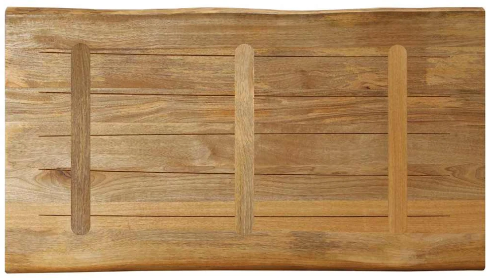 Stalviršis, 100x60x3,8cm, mango masyvas, su gyvu kraštu
