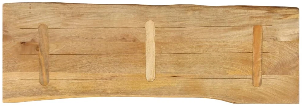 Stalviršis, 110x40x2,5cm, mango masyvas, su gyvu kraštu