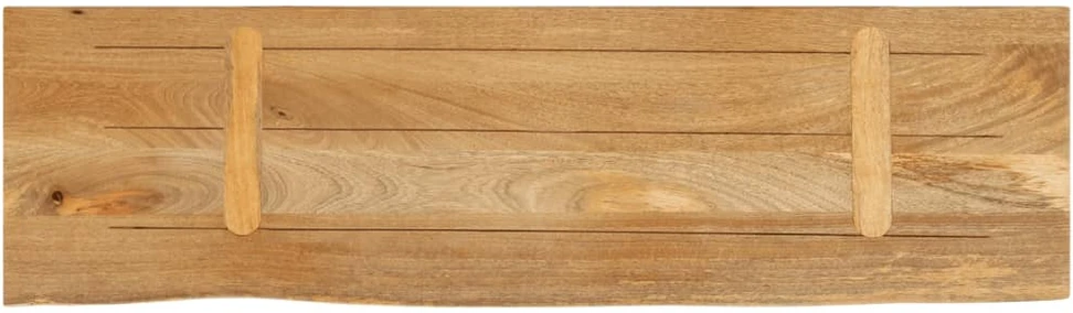 Stalviršis, 110x40x2,5cm, mango masyvas, su gyvu kraštu