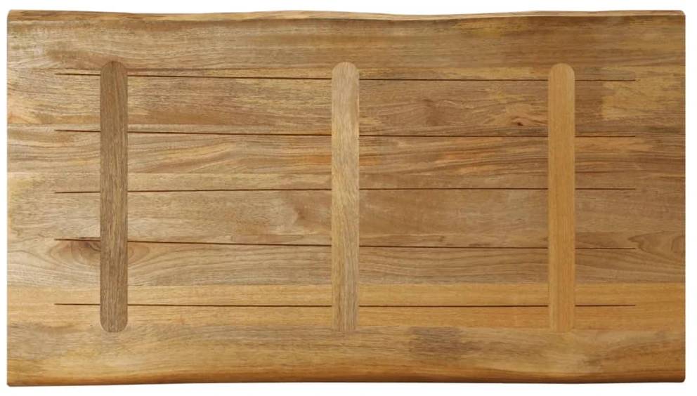 Stalviršis, 110x60x2,5cm, mango masyvas, su gyvu kraštu