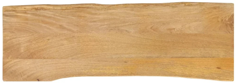 Stalviršis, 120x40x2,5cm, mango masyvas, su gyvu kraštu