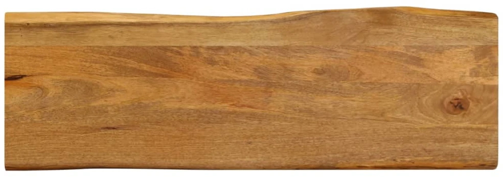 Stalviršis, 120x40x2,5cm, mango masyvas, su gyvu kraštu