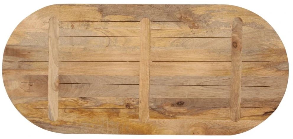 Stalviršis, 120x50x3,8cm, mango medienos masyvas, ovalo formos