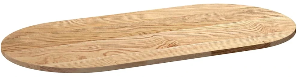 Stalviršis, 120x60x2 cm, ąžuolo medienos masyvas, ovalo formos