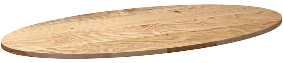 Stalviršis, 120x60x2 cm, ąžuolo medienos masyvas, ovalo formos