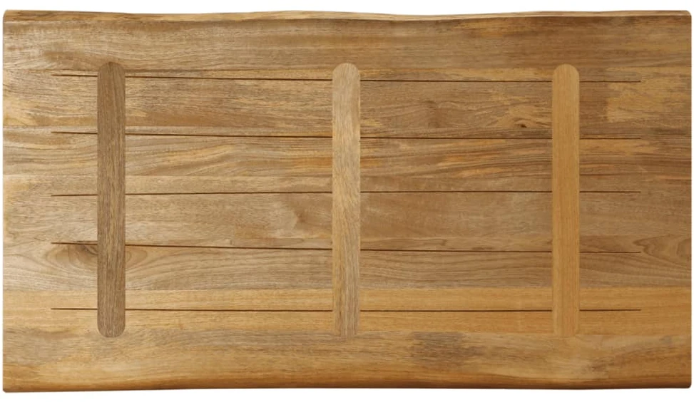 Stalviršis, 120x60x3,8cm, mango masyvas, su gyvu kraštu