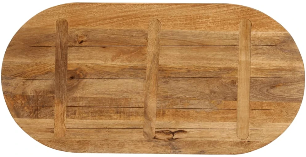 Stalviršis, 120x60x3,8cm, mango medienos masyvas, ovalo formos