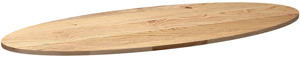 Stalviršis, 140x60x2 cm, ąžuolo medienos masyvas, ovalo formos