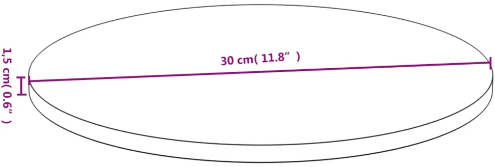 Stalviršis, Ø30x1,5 cm, bambukas