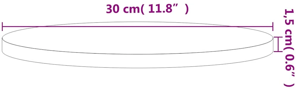 Stalviršis, 30x1,5cm, bukmedžio medienos masyvas, apskritas