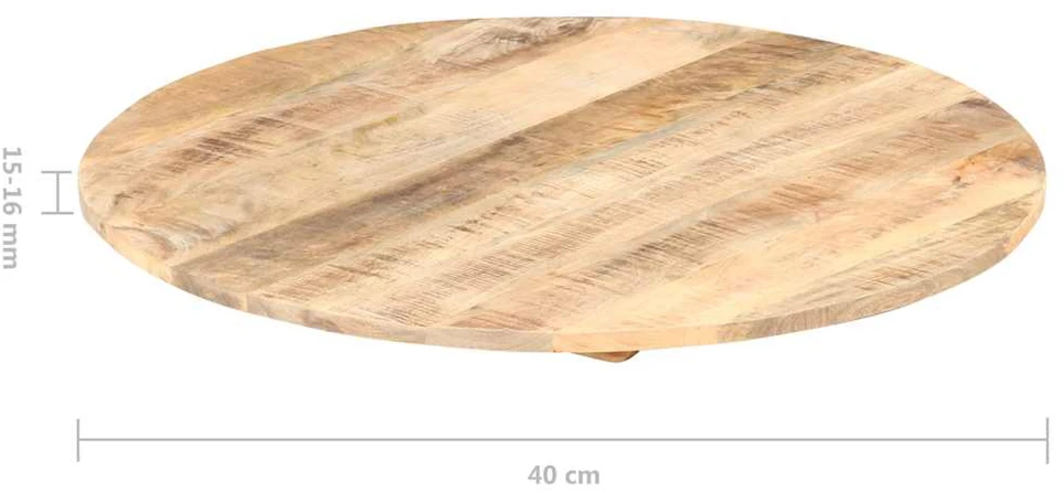 Stalviršis, 40cm, mango medienos masyvas, apskritas, 15-16mm