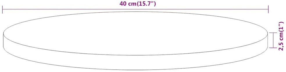 Stalviršis, Ø40x2,5 cm, akacijos medienos masyvas, apskritas