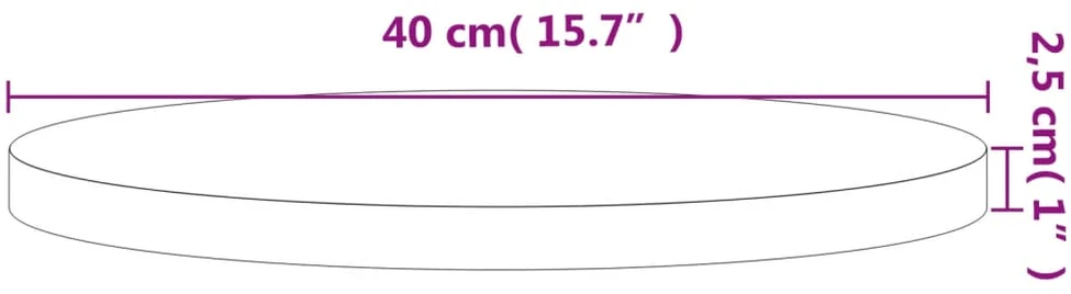 Stalviršis, 40x2,5cm, bukmedžio medienos masyvas, apskritas