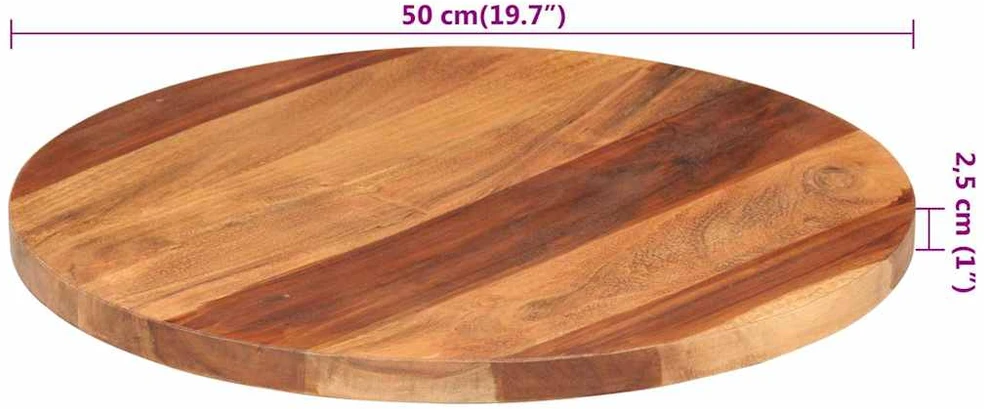 Stalviršis, 50cm, akacijos medienos masyvas, apskritas, 25–27mm