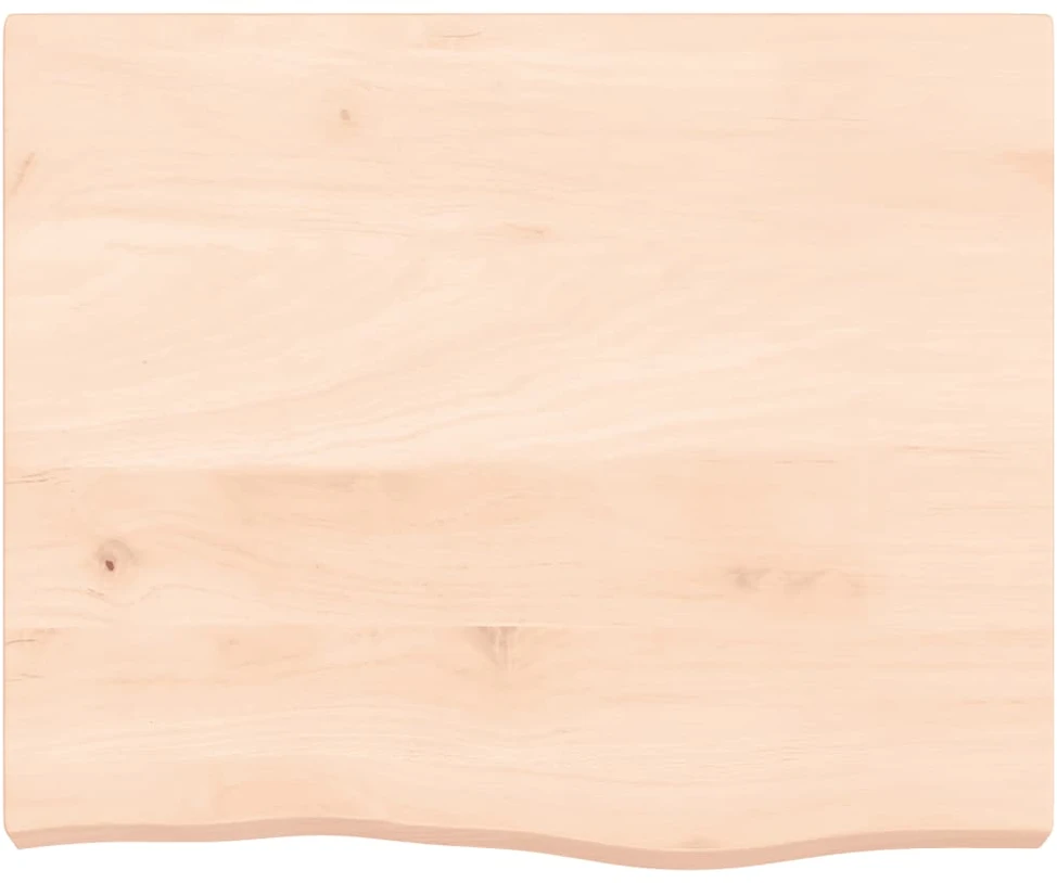Stalviršis, 60x50x(2–6)cm, neapdorotas ąžuolo medienos masyvas