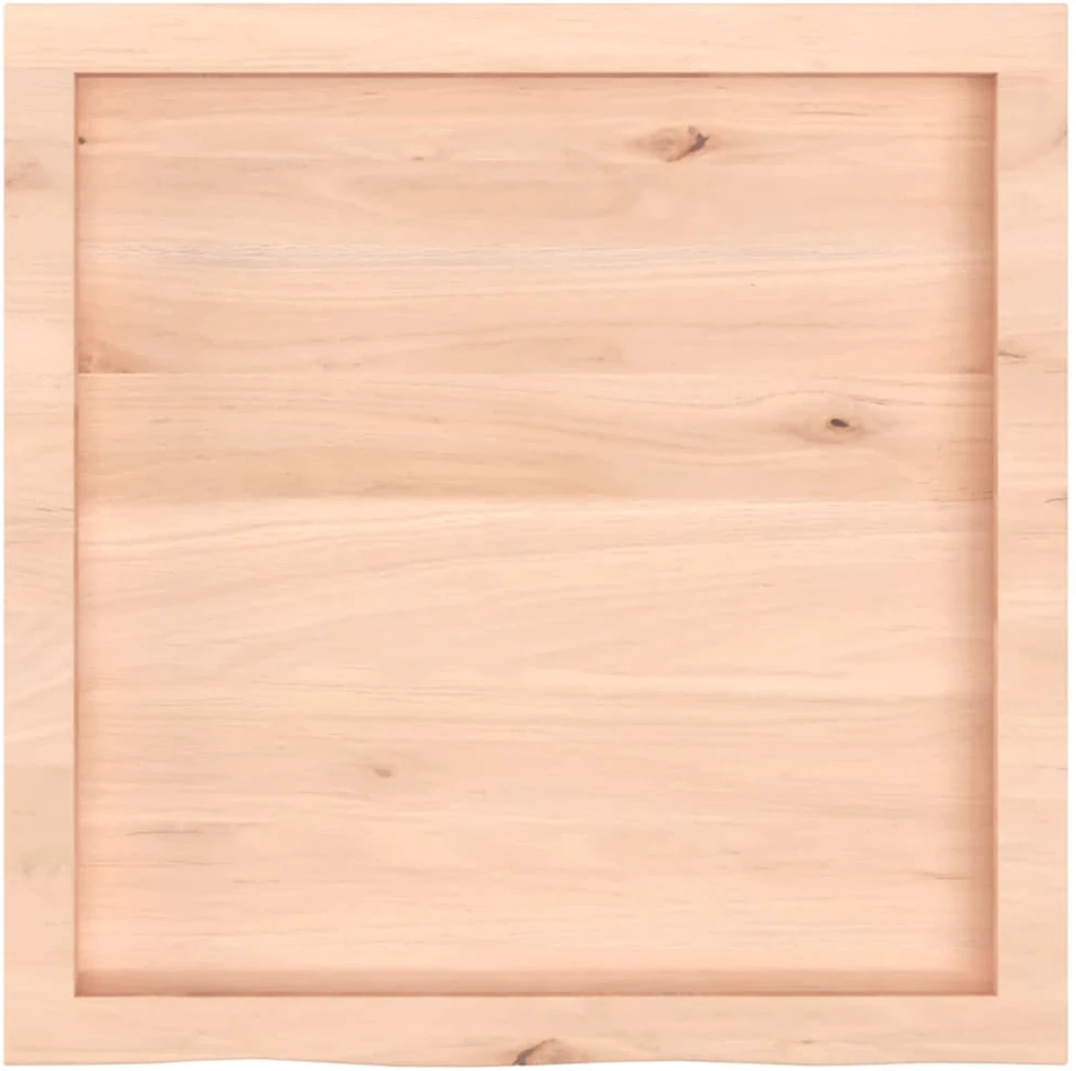 Stalviršis, 60x60x(2–4)cm, neapdorotas ąžuolo medienos masyvas