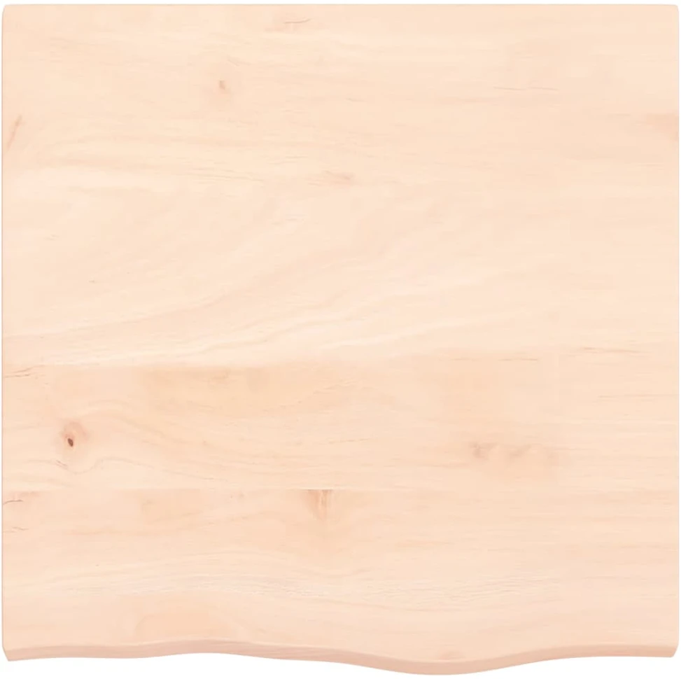 Stalviršis, 60x60x(2–4)cm, neapdorotas ąžuolo medienos masyvas
