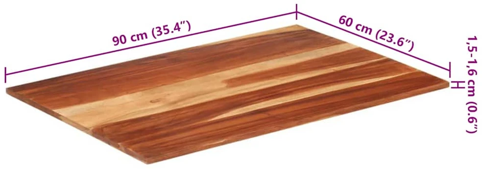Stalviršis, 60x90cm, akacijos medienos masyvas, 15–16mm