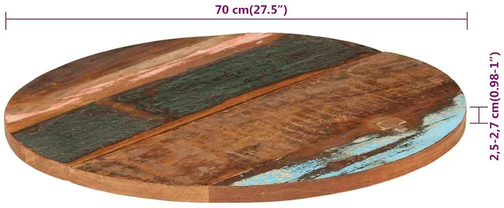 Stalviršis, 70cm, medienos masyvas, 25-27mm, apskritas
