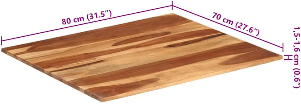 Stalviršis, 70x80cm, akacijos medienos masyvas, 15–16mm