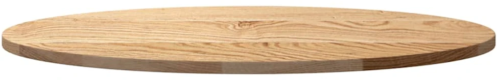stalviršis 80x40x2 cm ąžuolo masyvo ovalus