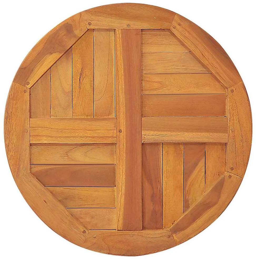 Stalviršis, 90cm, tikmedžio medienos masyvas, apskritas, 2,5cm