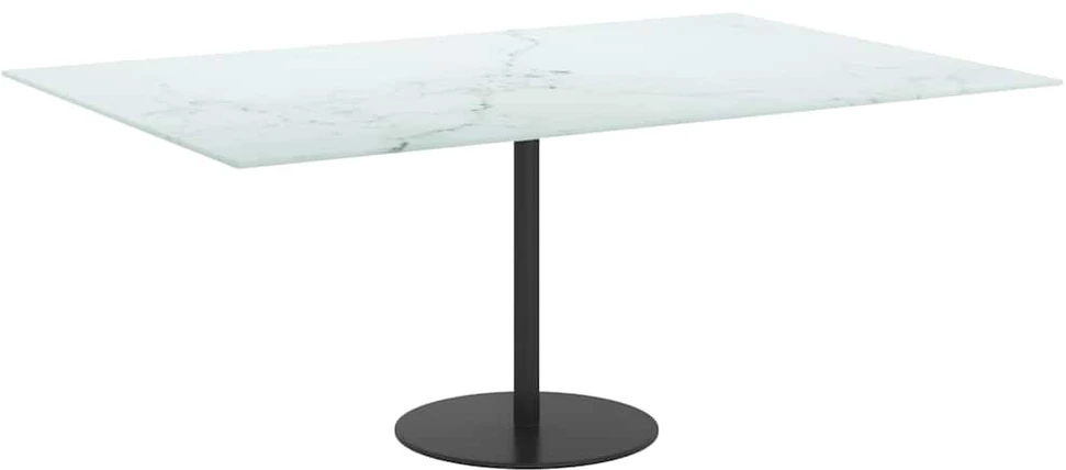 Stalviršis, baltas, 100x62cm, grūdintas stiklas, 8mm