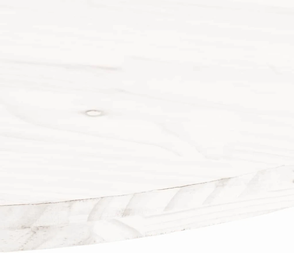 Stalviršis, baltas, 110x55x2,5cm, pušies masyvas, ovalus