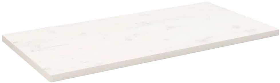 Stalviršis, baltas, 110x60x2,5cm, pušies masyvas, stačiakampis